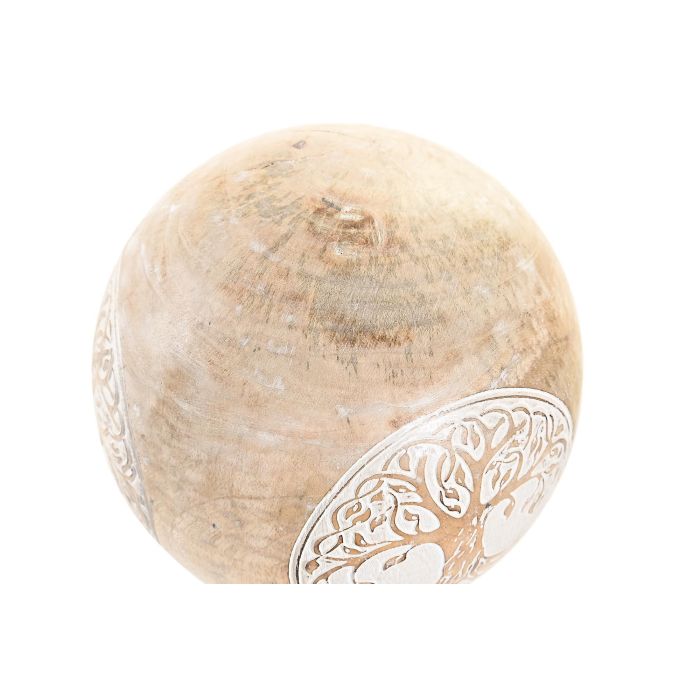 Bola Decoracion Indio DKD Home Decor Blanco Natural 13 x 13 x 13 cm 1 Bola Decoracion Indio DKD Home Decor Blanco Natural 13 x 13 x 13 cm 1
