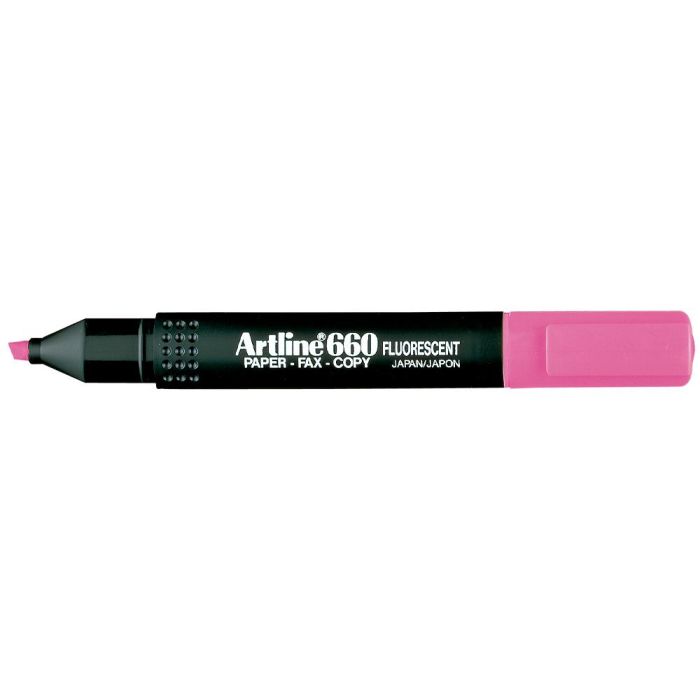 Rotulador Artline Fluorescente Ek-660 Rosa Punta Biselada 12 unidades 1