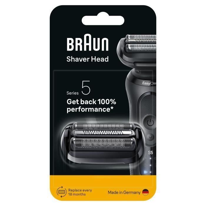 Braun BRA8700216051330 Cabezal de afeitado Series 5 y 6, 3 cuchillas flexibles, 100% fabricado en Alemania 5