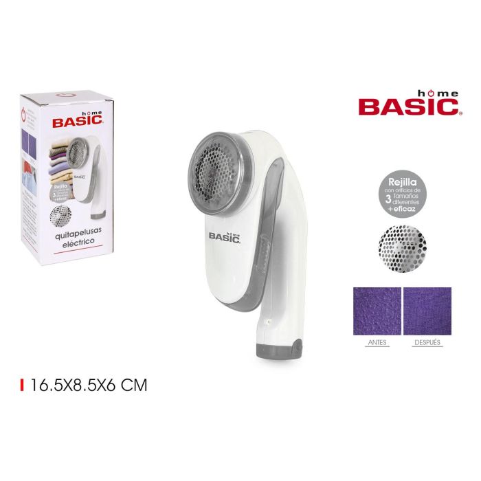 Basic Home Quita Pelusa Eléctrico Portátil para Ropa, Removedor de Bolitas y Pelusas, 16.5x8.5x6 cm, 145 g (12 Unidades) 0 Basic Home Quita Pelusa Eléctrico Portátil para Ropa, Removedor de Bolitas y Pelusas, 16.5x8.5x6 cm, 145 g (12 Unidades) 0