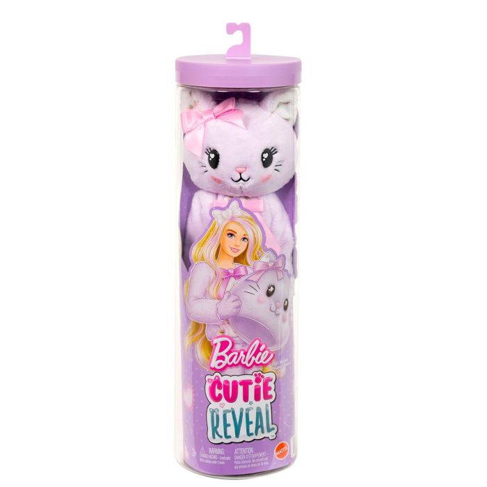 Barbie Muñeca Cutie Reveal Osos Amorosos Gatito Lila JJP64 con 10 Sorpresas para Niñas +3 Años 1 Barbie Muñeca Cutie Reveal Osos Amorosos Gatito Lila JJP64 con 10 Sorpresas para Niñas +3 Años 1