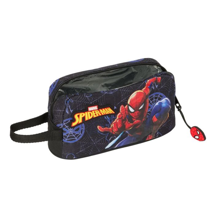 Portameriendas Térmico Spider-Man Attack Negro 21,5 x 12 x 6,5 cm