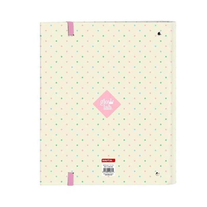 Safta GLOWLAB MAGIC FLOW Carpeta de Anillas 4x35 mm con Cierre Elástico A4 Tapa Dura 1