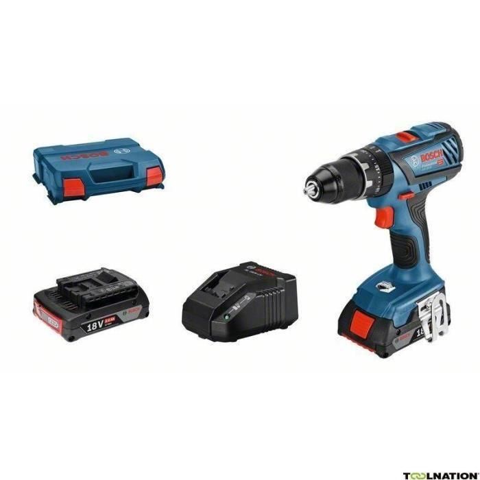 Bosch Professional Taladro-atornillador de impacto GSB 18V-28 + 2 baterías 2.0Ah + Cargador GAL 18V-20 + L-Case - 06019H400B