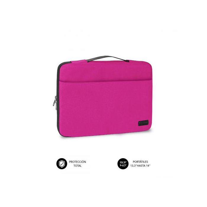 SUBBLIM Maletin Funda Ordenador Elegant Laptop Sleeve 13,3-14" Pink
