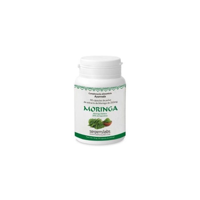 SERPENS Moringa ecológica 90 cápsulas de 250 mg para complemento alimenticio