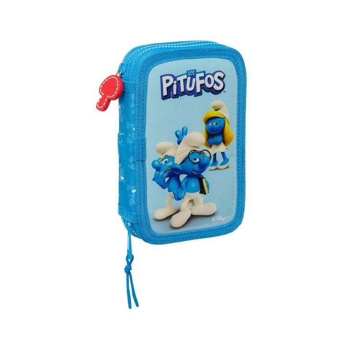 Plumier Doble Los Pitufos Azul Azul cielo 12.5 x 19.5 x 4 cm (28 piezas) Plumier Doble Los Pitufos Azul Azul cielo 12.5 x 19.5 x 4 cm (28 piezas)