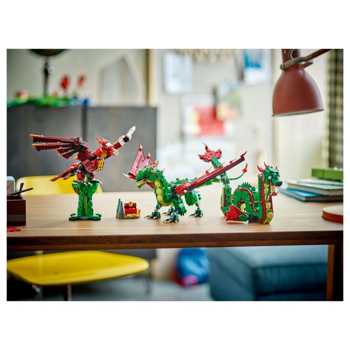 Lego Dragón Medieval 31161 Creator, Juego de Construcción, 3 Modelos en 1, Edad +9 Años