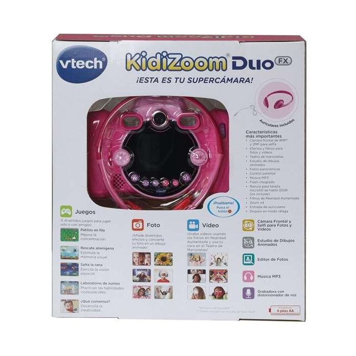 Camara de fotos digital kidizoom rosa duo fx12 en 1 pantalla 2,4" 5 megapíxeles 9x16,5x6 cm 3