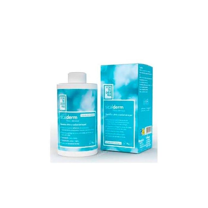 Fortederma Sicalderm Polvos Dérmicos 75 Gr para Control Sudoración, Pies, Irritaciones y Mal Olor, 97% Natural, Toda Familia