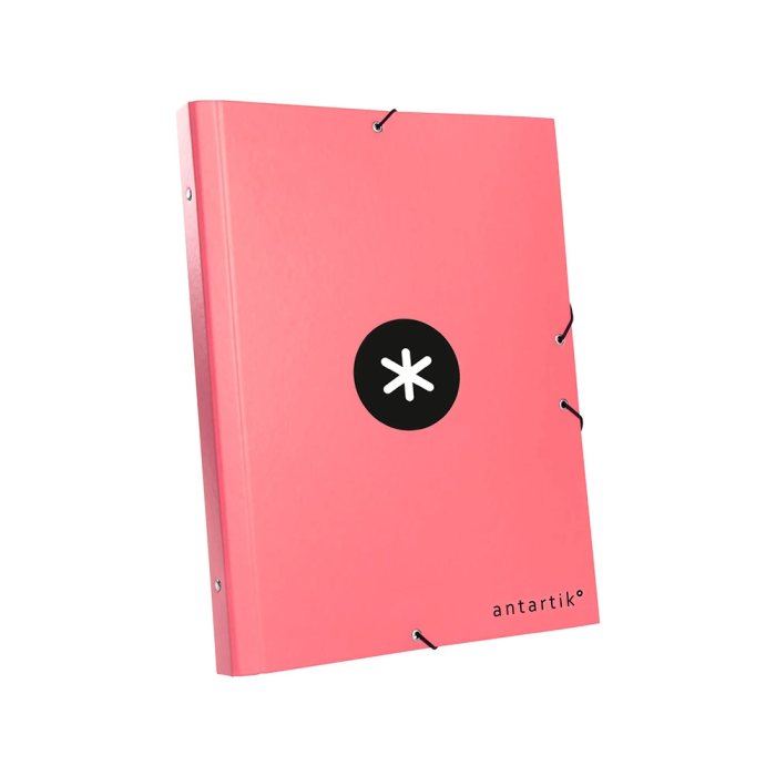Antartik Carpeta Clasificadora A4 12 Departamentos con Goma Cierre, Cartón Forrado, Color Coral 3