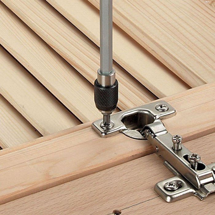 Wolfcraft 1333000 Set de 3 Puntas Hexagonales Sólidas PZ 1 (1/4") para Destornillador, 25mm, Acero S2, con Anillo Identificativo Azul