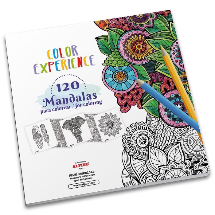 Alpino Set Mandalas Color Experience AL000250 Lápices y Libro para Colorear +3 Años 2