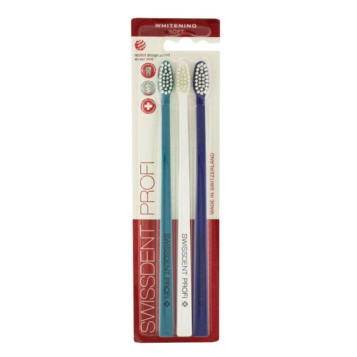 Cepillo de Dientes Blanqueante Swissdent Soft MArine Blanco Verde Azul oscuro