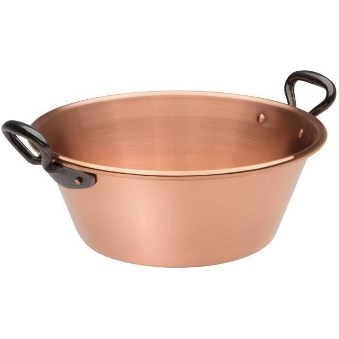 BAUMALU Cuenco de mermelada 26 cm cobre 12/10 asas hierro fundido 1 BAUMALU Cuenco de mermelada 26 cm cobre 12/10 asas hierro fundido 1