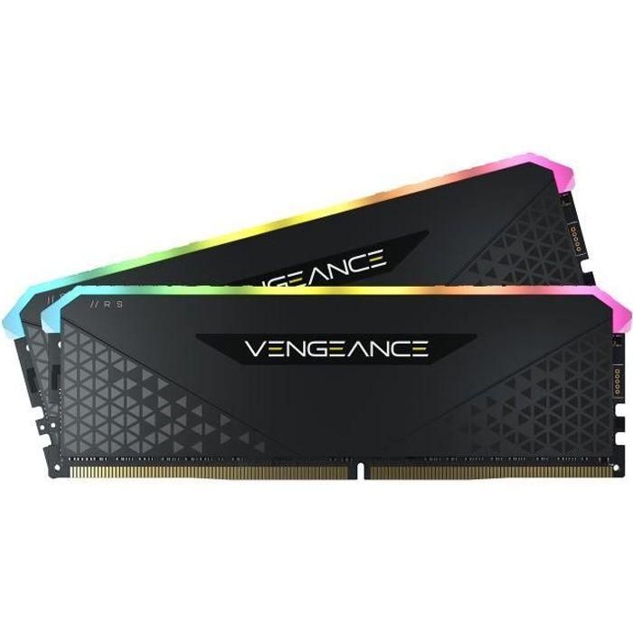 Memoria RAM - Corsair - Revenge RGB RS - DDR4 - 16GB 2x8GB DIMM - 3200 MHz - 1.35V - Negro (CMG16GX4M2E3200C16)