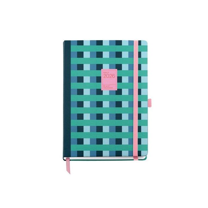 Agenda Anual (2026) Miquelrius Grafica Cosida Tapa Extra Con Goma Plus 155X213 D/P Color Block