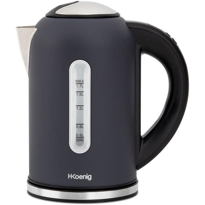 H.Koenig BOE52 Hervidor Eléctrico Programable Acero Inoxidable 1.7L 2200W Digital con Control de Temperatura y Función Mantener Caliente