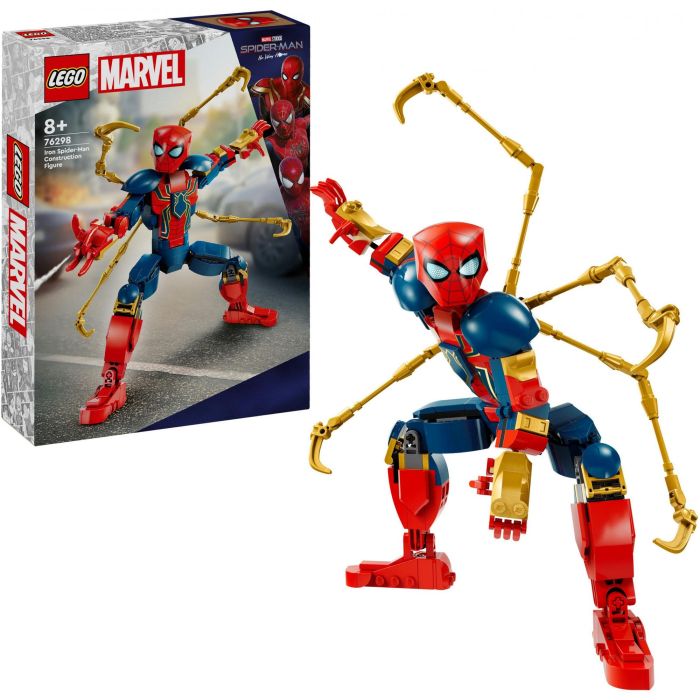 LEGO 76298 Figura para Construir Iron Spider-Man Marvel, Articulada 27 cm, +8 años 11