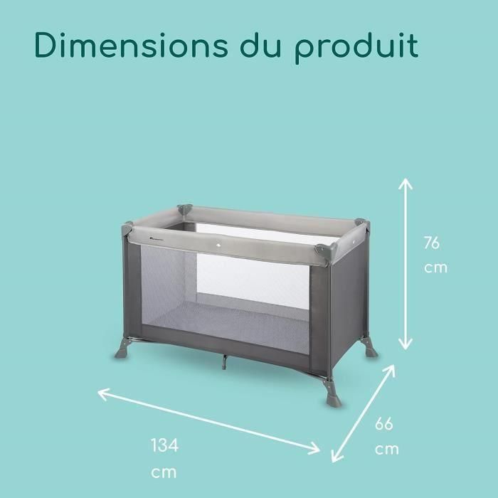 Bebéconfort BBC3220660341368 Cama de viaje "Sueños Suaves" para bebés, desde nacimiento hasta 3 años (15 kg), Niebla Gris 4