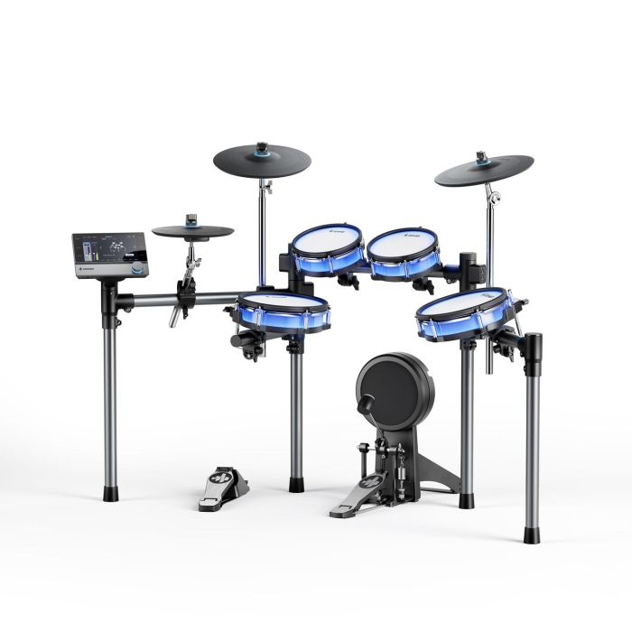 DONNER Batería Electrónica Backbeat con Platos y Pads Inteligentes, Pantalla Táctil 7" y Diseño Personalizable DONNER Batería Electrónica Backbeat con Platos y Pads Inteligentes, Pantalla Táctil 7" y Diseño Personalizable