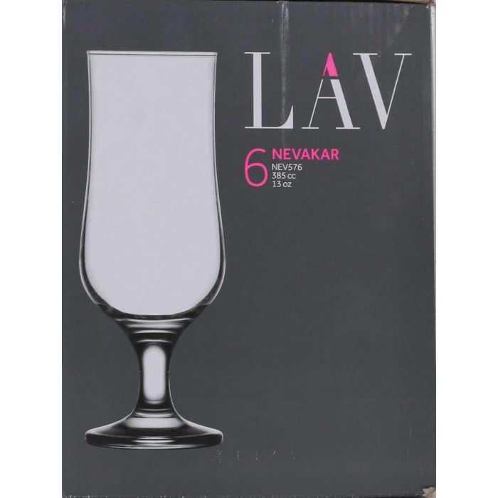 Lav Set de 6 Copas de Cerveza Neva 385 cc (4 Cajas) 6