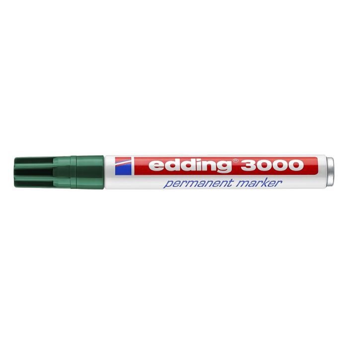 Rotulador Edding Marcador Permanente 3000 Verde Punta Redonda 1,5-3 mm Recargable 10 unidades 2