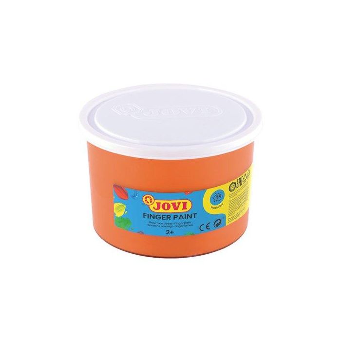 Jovi Pintura de Dedos Finger Paint 500 mL - Naranja, No Tóxica, Lavable, Ingredientes Naturales