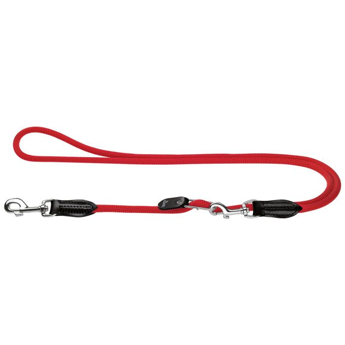 Hunter Correa Ajustable para Perros Freestyle de Nylon, 3 Posiciones, 200 cm, Color Rojo, Muy Resistente a la Intemperie y Duradera