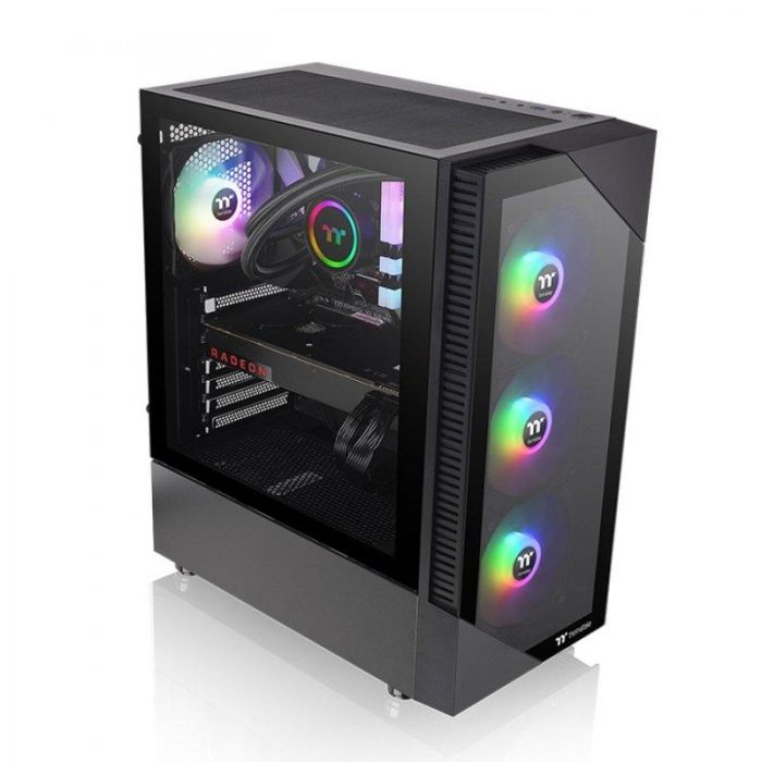 Thermaltake View 200 TG ARGB Caja PC Midi Tower Negra, Panel de Cristal Templado, Iluminación ARGB, 3 Ventiladores 120mm Frontales Preinstalados 4 Thermaltake View 200 TG ARGB Caja PC Midi Tower Negra, Panel de Cristal Templado, Iluminación ARGB, 3 Ventiladores 120mm Frontales Preinstalados 4