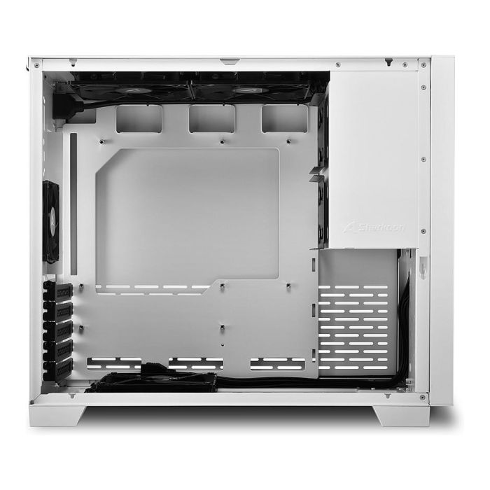 Sharkoon MS-Z1000 Micro Torre ATX/ITX Blanca con Panel de Cristal Templado para Gaming 5
