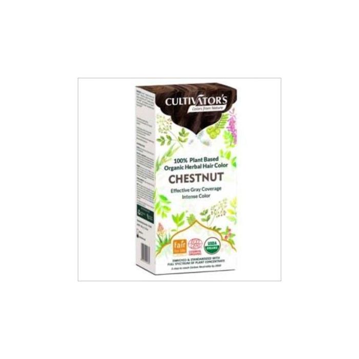 CULTIVATORS Tinte Orgánico Castaño para Cabello 100g – Cobertura Canas, Vegano y Ecocert
