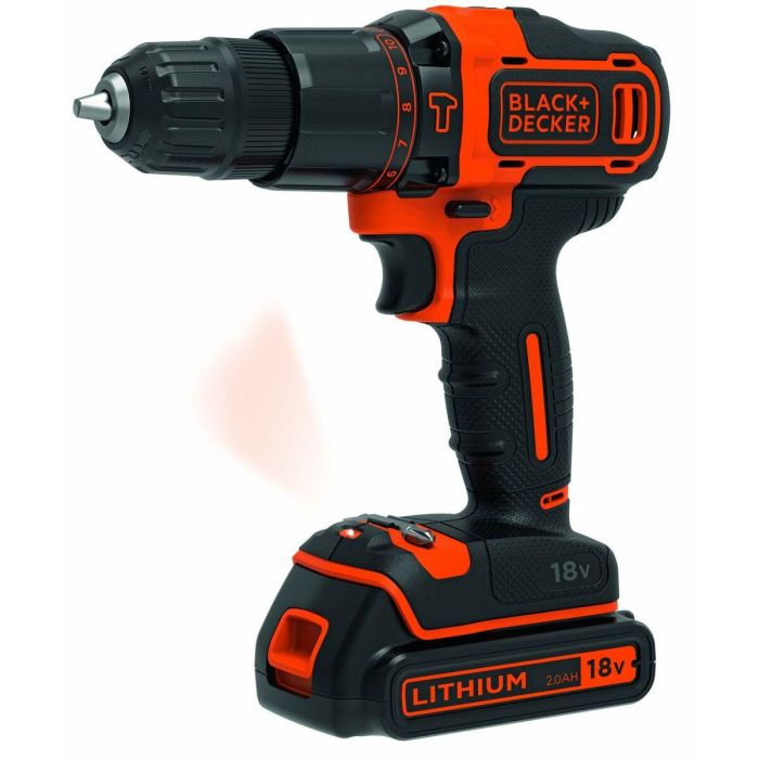 Black + Decker Taladro de impacto inalámbrico BDCHD18S32-QW 18 V con 1 batería de 1,5 Ah 1