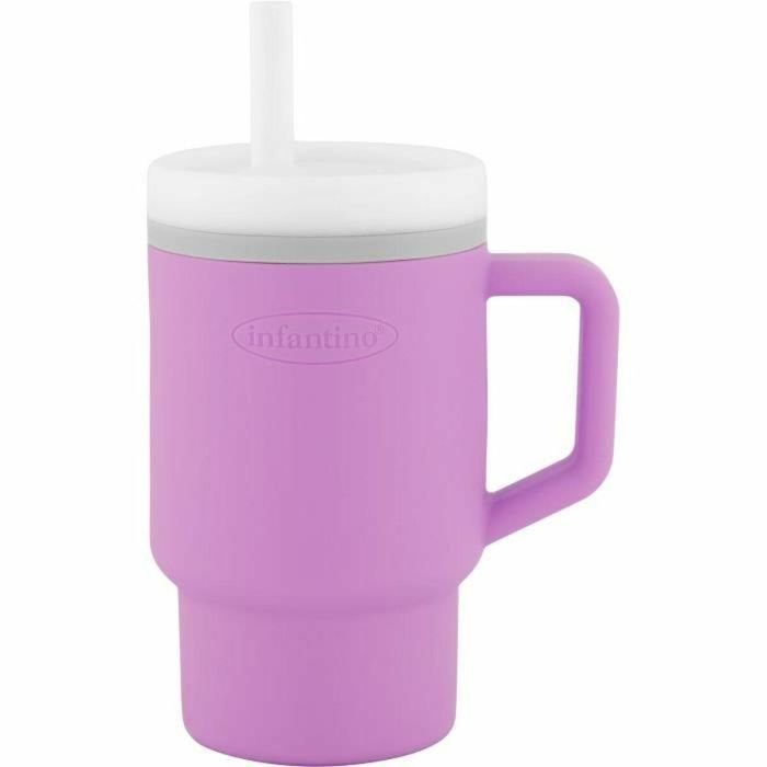 Infantino INF0773554080278 Mi Primera Taza de Aprendizaje Silicona Malva Lila