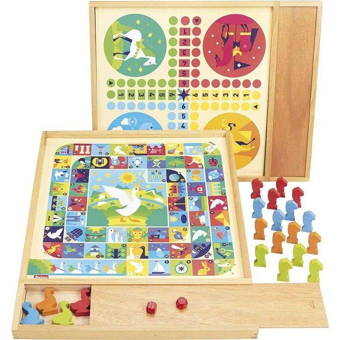 JEUJURA Goose and little horse games - Bandeja con estuche de madera 2 JEUJURA Goose and little horse games - Bandeja con estuche de madera 2