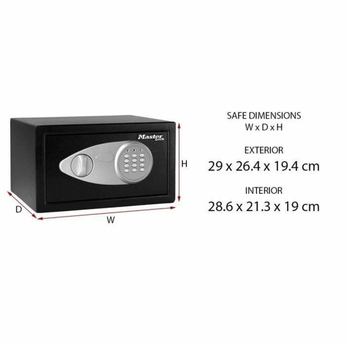 Master Lock x041ml 11L Caja Fuerte Electrónica - Ideal para Joyas y Documentos de Identidad 1