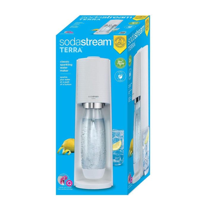 Sodastream Máquina TERRA Blanca con Botella 1L Compatible con Lavavajillas 4