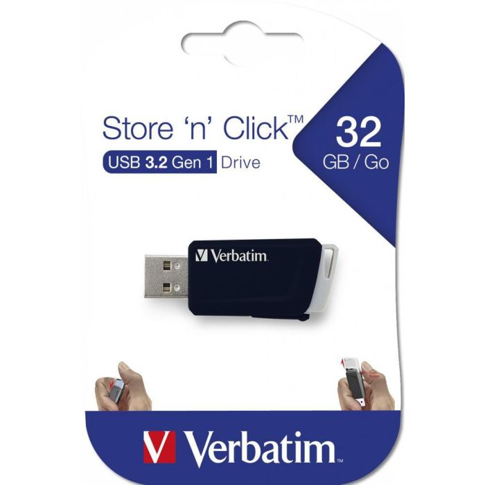 Verbatim Store´N´Click Pendrive 32GB USB 3.2 con Ranura Para Colgar Negro 4