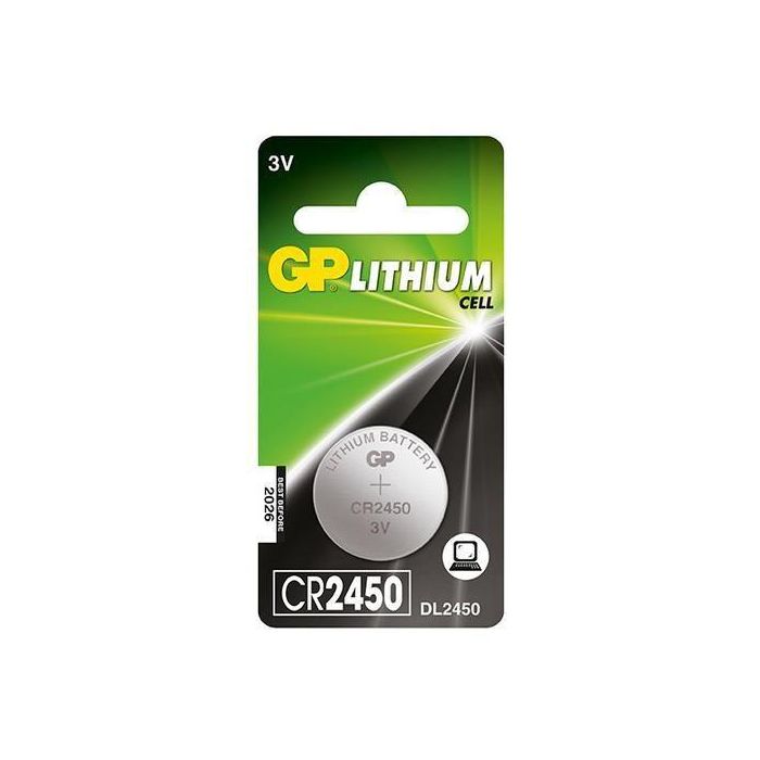 GP Lithium Cell Battery - CR2450, 1-pack GP Lithium Cell Battery - CR2450, 1-pack