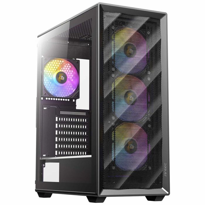 Antec AX85 ARGB Midi Tower Negro - Caja PC con 3 Ventiladores Frontales 120mm 8