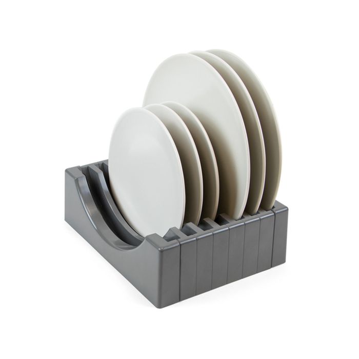 Emuca Kit de organizadores de platos para muebles, con capacidad para 13 platos, Plástico, Gris antracita 5 Emuca Kit de organizadores de platos para muebles, con capacidad para 13 platos, Plástico, Gris antracita 5