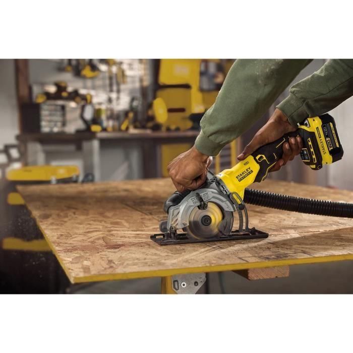 Sierra circular sin escobillas de 115 mm - 18 V - 4.500 rpm, 2 direcciones de corte, LED - Gama V20 - STANLEY FATMAX, SFMCS515B-XJ 5 Sierra circular sin escobillas de 115 mm - 18 V - 4.500 rpm, 2 direcciones de corte, LED - Gama V20 - STANLEY FATMAX, SFMCS515B-XJ 5