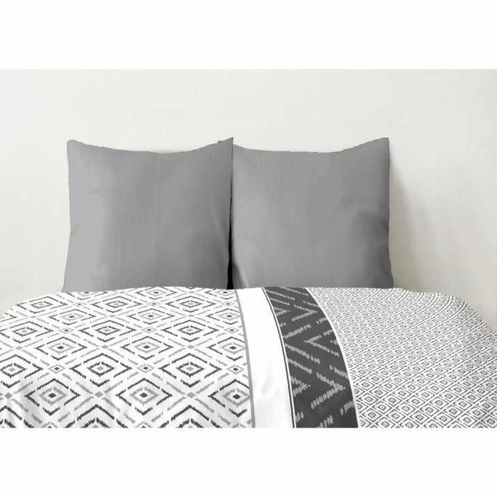 Home Linge Passion Juego de 2 Fundas de Almohada 50 x 70 cm Gris Claro 1