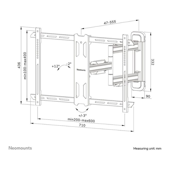 Neomounts WL40S-850BL16 Soporte de Pared para TV 40-70" 45kg Movimiento Completo Neomounts WL40S-850BL16 Soporte de Pared para TV 40-70" 45kg Movimiento Completo