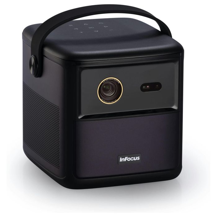 InFocus Crusader Challenger IN3008SL Proyector LED Full HD 1080p 350 Lúmenes Portátil con Batería Android TV Smart, WiFi, Bluetooth, 3D, HDR10, 43-130", Color Púrpura 6