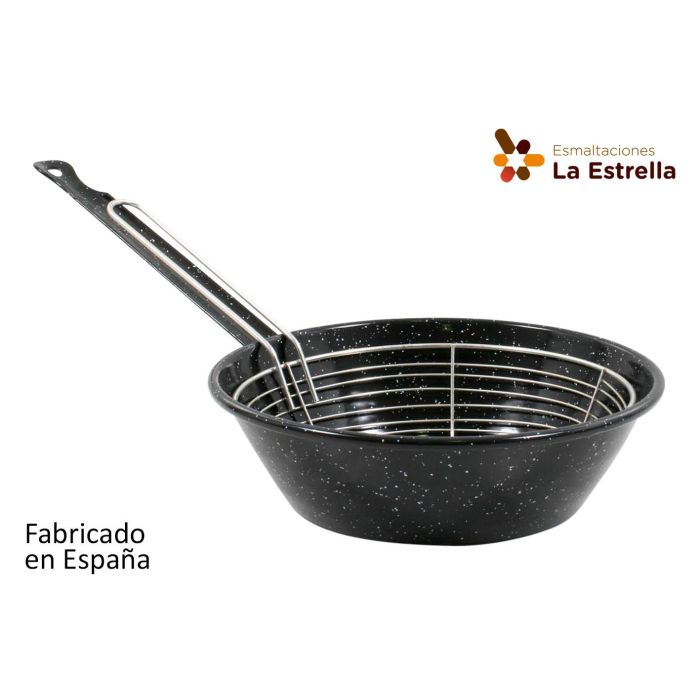 Sartén honda con cestillo 22 cm Jaspeada - La Estrella (6 Unidades) Sartén honda con cestillo 22 cm Jaspeada - La Estrella (6 Unidades)