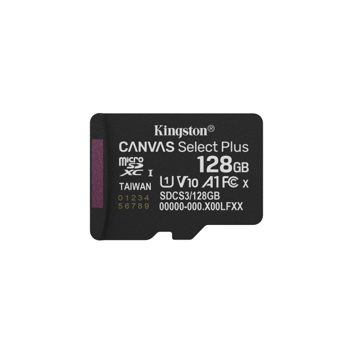 Kingston Tarjeta MicroSD Canvas Select Plus 128GB Clase 10 U1 A1 + Adaptador SDCS3/128GB 2
