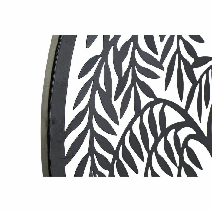 Decoracion Pared Cottage DKD Home Decor Negro 1 x 40 x 40 cm (2 Unidades) 2