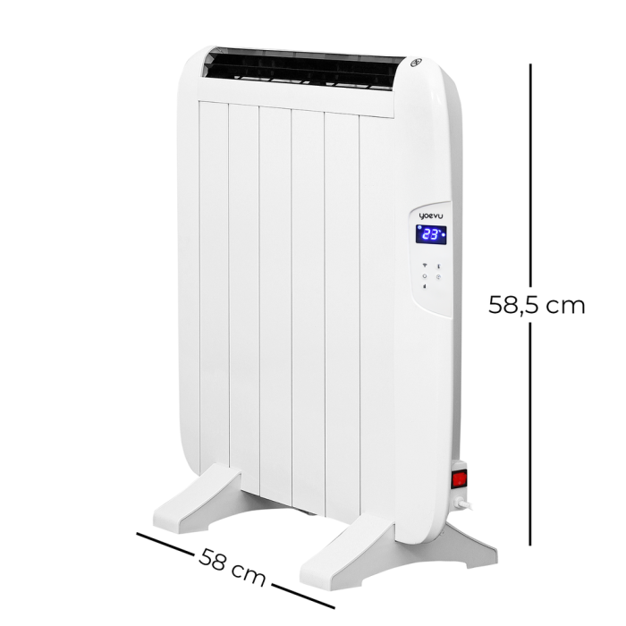 Yoevu Radiador Eléctrico Bajo Consumo 900W, Emisor Térmico de Aluminio para Hogar y Oficina 1 Yoevu Radiador Eléctrico Bajo Consumo 900W, Emisor Térmico de Aluminio para Hogar y Oficina 1