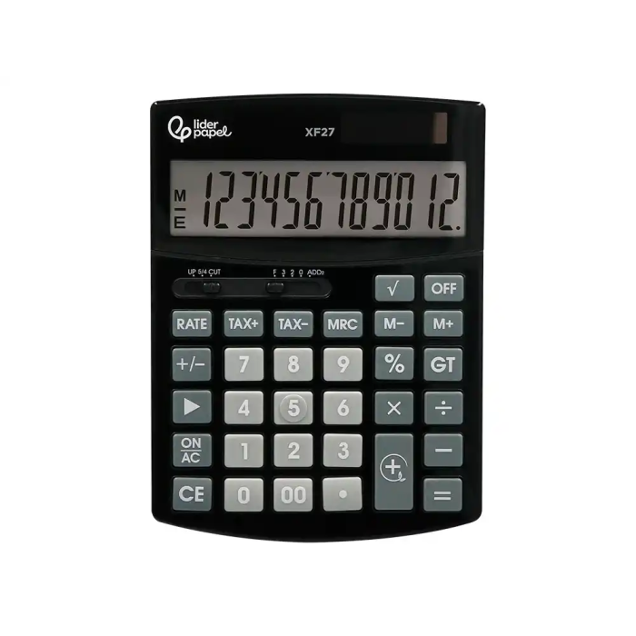 Liderpapel Calculadora sobremesa xf27 12 dígitos, solar y pilas, color negro 2 Liderpapel Calculadora sobremesa xf27 12 dígitos, solar y pilas, color negro 2